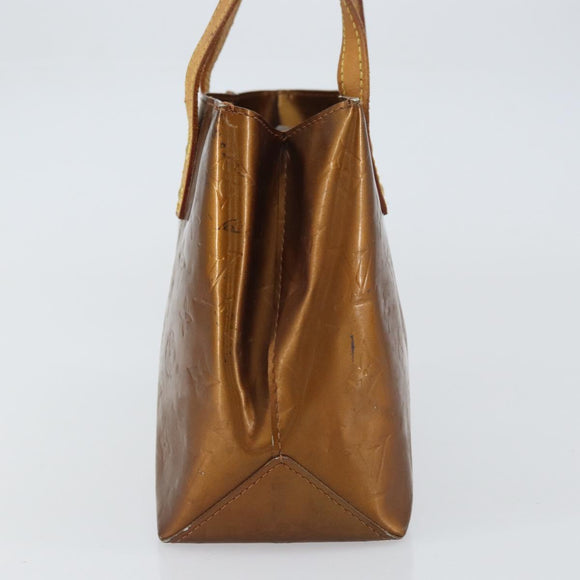 LOUIS VUITTON Monogram Vernis Reade PM Hand Bag Bronze M91146 LV Auth BA8597