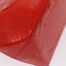 LOUIS VUITTON Monogram Vernis Reade PM Hand Bag Red Rouge M91088 LV Auth BA8598-15