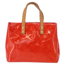 LOUIS VUITTON Monogram Vernis Reade PM Hand Bag Red Rouge M91088 LV Auth BA8598-13