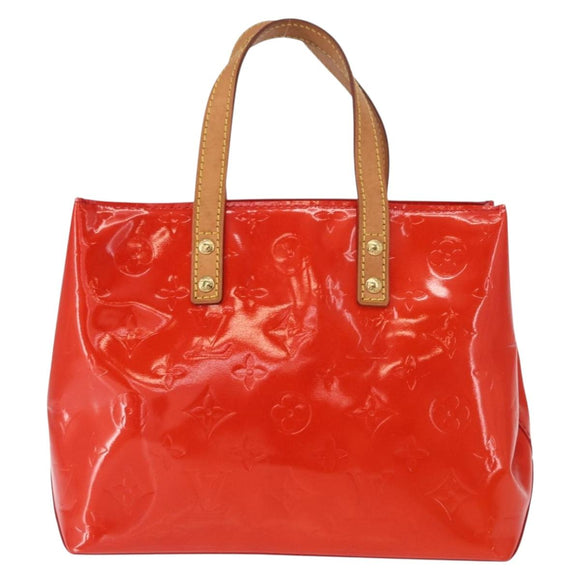 LOUIS VUITTON Monogram Vernis Reade PM Hand Bag Red Rouge M91088 LV Auth BA8598