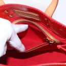 LOUIS VUITTON Monogram Vernis Reade PM Hand Bag Red Rouge M91088 LV Auth BA8598-24