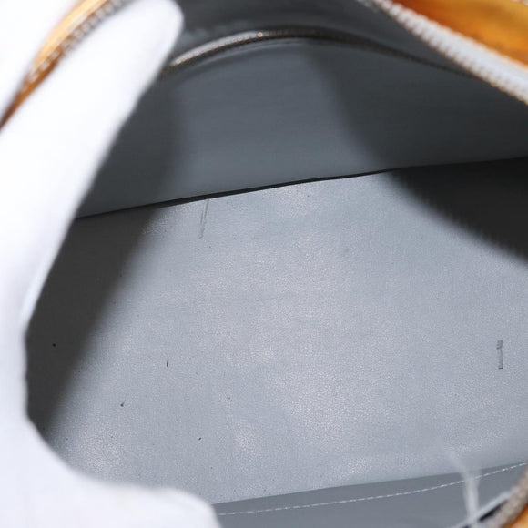 LOUIS VUITTON Monogram Vernis Houston Hand Bag Gris M91053 LV Auth BA8599