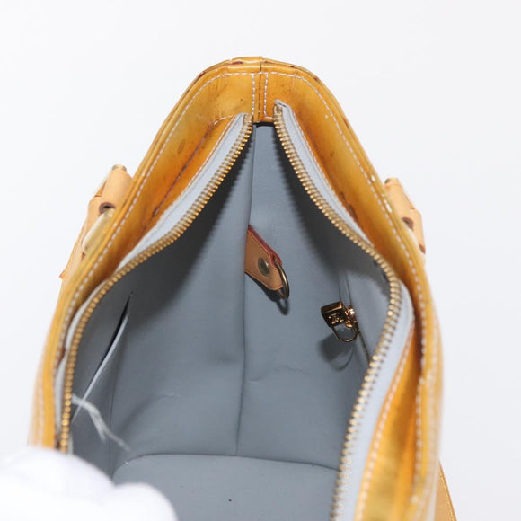 LOUIS VUITTON Monogram Vernis Houston Hand Bag Gris M91053 LV Auth BA8599