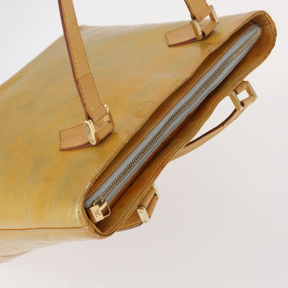 LOUIS VUITTON Monogram Vernis Houston Hand Bag Gris M91053 LV Auth BA8599