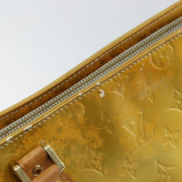 LOUIS VUITTON Monogram Vernis Houston Hand Bag Gris M91053 LV Auth BA8600