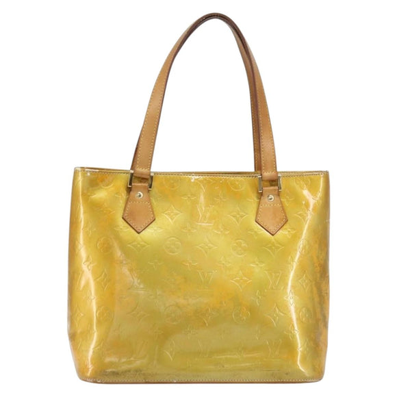 LOUIS VUITTON Monogram Vernis Houston Hand Bag Gris M91053 LV Auth BA8600