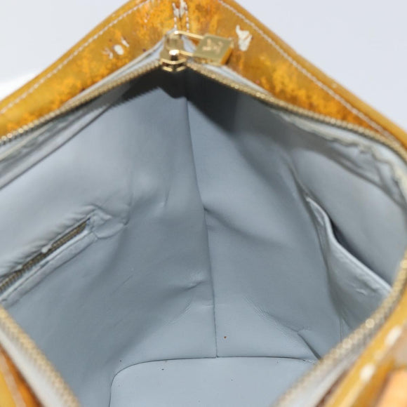 LOUIS VUITTON Monogram Vernis Houston Hand Bag Gris M91053 LV Auth BA8600