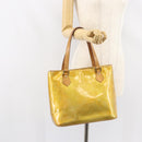 LOUIS VUITTON Monogram Vernis Houston Hand Bag Gris M91053 LV Auth BA8600-26