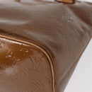 LOUIS VUITTON Monogram Vernis Houston Hand Bag Bronze M91122 LV Auth BA8601-17