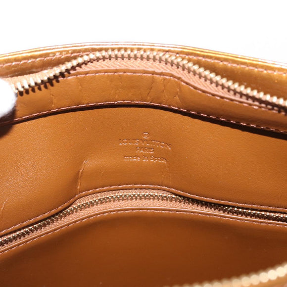 LOUIS VUITTON Monogram Vernis Houston Hand Bag Bronze M91122 LV Auth BA8601