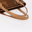 LOUIS VUITTON Monogram Vernis Houston Hand Bag Bronze M91122 LV Auth BA8601-7