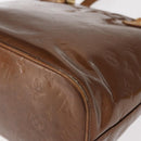 LOUIS VUITTON Monogram Vernis Houston Hand Bag Bronze M91122 LV Auth BA8602-16