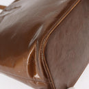 LOUIS VUITTON Monogram Vernis Houston Hand Bag Bronze M91122 LV Auth BA8602-17