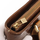 LOUIS VUITTON Monogram Vernis Houston Hand Bag Bronze M91122 LV Auth BA8602-19