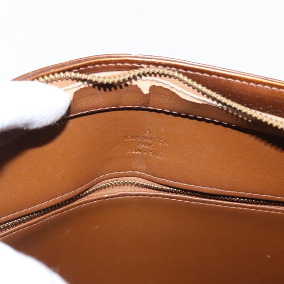 LOUIS VUITTON Monogram Vernis Houston Hand Bag Bronze M91122 LV Auth BA8602