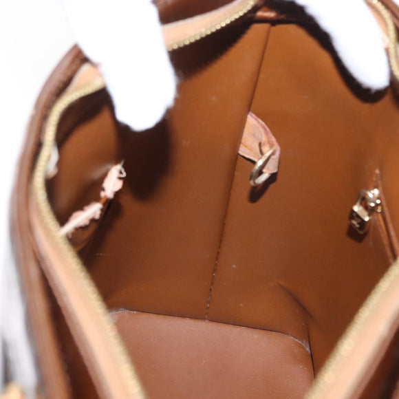 LOUIS VUITTON Monogram Vernis Houston Hand Bag Bronze M91122 LV Auth BA8602