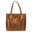 LOUIS VUITTON Monogram Vernis Houston Hand Bag Bronze M91122 LV Auth BA8602-2