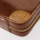 LOUIS VUITTON Monogram Vernis Van Damme Hand Bag Bronze M91125 LV Auth BA8606-15