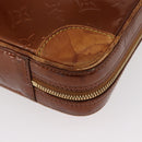 LOUIS VUITTON Monogram Vernis Van Damme Hand Bag Bronze M91125 LV Auth BA8606-9