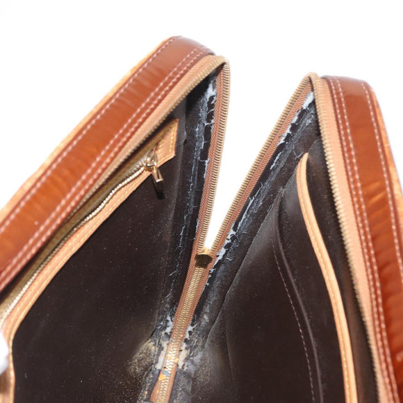 LOUIS VUITTON Monogram Vernis Van Damme Hand Bag Bronze M91125 LV Auth BA8606