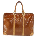 LOUIS VUITTON Monogram Vernis Van Damme Hand Bag Bronze M91125 LV Auth BA8606-2