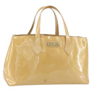 LOUIS VUITTON Vernis Wilshire PM Hand Bag Rose Flow Lantern M91642 Auth BA8608-1