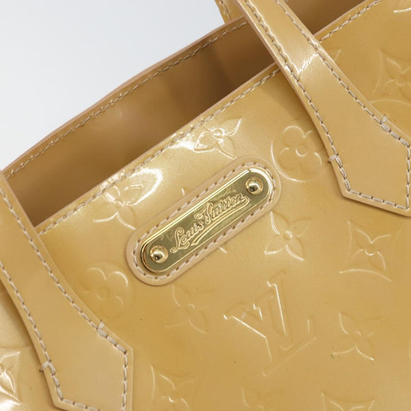 LOUIS VUITTON Vernis Wilshire PM Hand Bag Rose Flow Lantern M91642 Auth BA8608