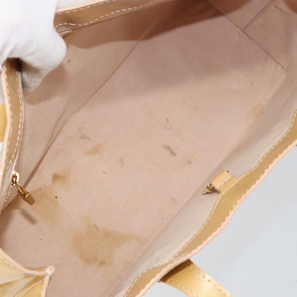 LOUIS VUITTON Vernis Wilshire PM Hand Bag Rose Flow Lantern M91642 Auth BA8608