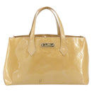 LOUIS VUITTON Vernis Wilshire PM Hand Bag Rose Flow Lantern M91642 Auth BA8608-13