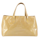 LOUIS VUITTON Vernis Wilshire PM Hand Bag Rose Flow Lantern M91642 Auth BA8608-2