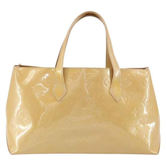 LOUIS VUITTON Vernis Wilshire PM Hand Bag Rose Flow Lantern M91642 Auth BA8608