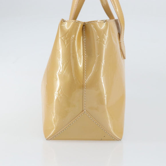 LOUIS VUITTON Vernis Wilshire PM Hand Bag Rose Flow Lantern M91642 Auth BA8608