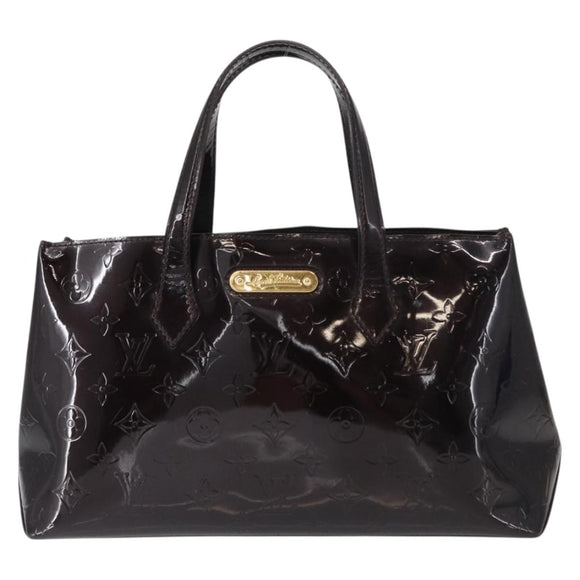 LOUIS VUITTON Monogram Vernis Wilshire PM Bag Amarante M93641 LV Auth BA8609