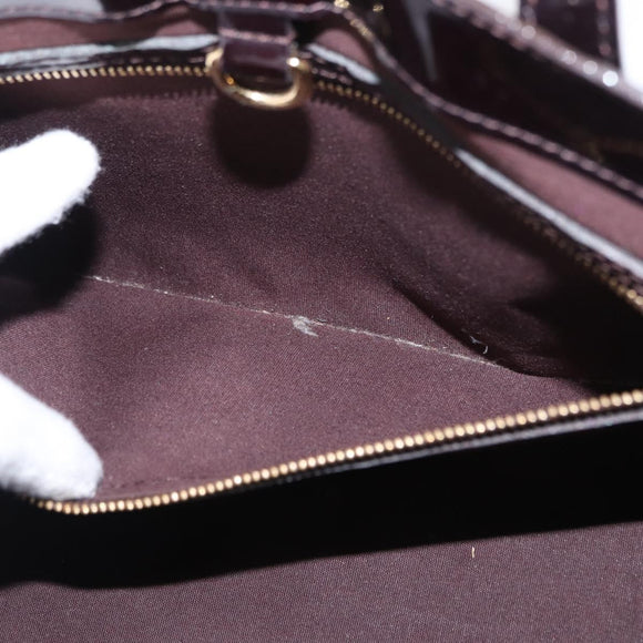 LOUIS VUITTON Monogram Vernis Wilshire PM Bag Amarante M93641 LV Auth BA8609