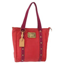 LOUIS VUITTON Antigua Cabas MM Tote Bag Red M40034 LV Auth BA8612-1