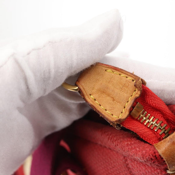 LOUIS VUITTON Antigua Cabas MM Tote Bag Red M40034 LV Auth BA8612