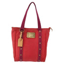 LOUIS VUITTON Antigua Cabas MM Tote Bag Red M40034 LV Auth BA8612-13