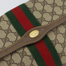 GUCCI GG Supreme Web Sherry Line Clutch Bag PVC Beige Red 89 01 007 Auth BA8613-12