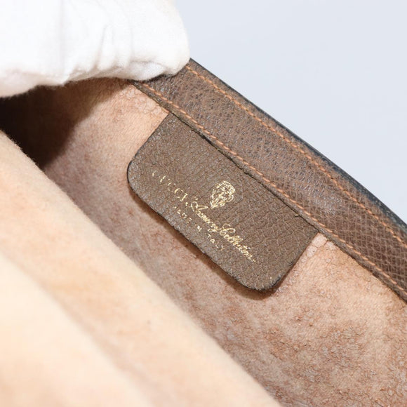 GUCCI GG Supreme Web Sherry Line Clutch Bag PVC Beige Red 89 01 007 Auth BA8613