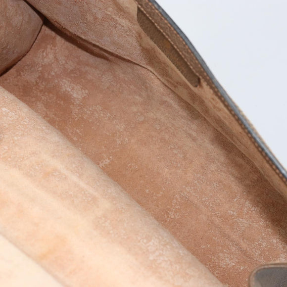 GUCCI GG Supreme Web Sherry Line Clutch Bag PVC Beige Red 89 01 007 Auth BA8613