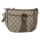 GUCCI GG Supreme Web Sherry Line Bag PVC Beige Gold 89 02 032 Auth BA8614-1