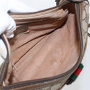 GUCCI GG Supreme Web Sherry Line Bag PVC Beige Gold 89 02 032 Auth BA8614-17