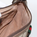 GUCCI GG Supreme Web Sherry Line Bag PVC Beige Gold 89 02 032 Auth BA8614-18