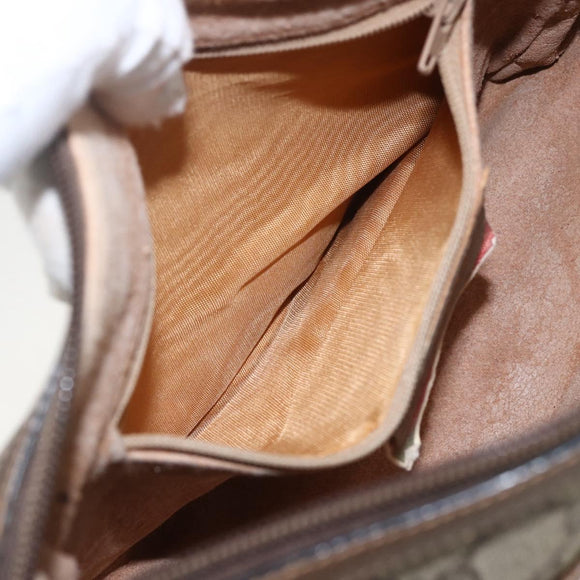 GUCCI GG Supreme Web Sherry Line Bag PVC Beige Gold 89 02 032 Auth BA8614