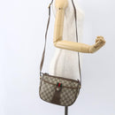 GUCCI GG Supreme Web Sherry Line Bag PVC Beige Gold 89 02 032 Auth BA8614-23