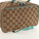 GUCCI GG Canvas Vanity Pouch Beige 124540 Auth BA8615V-6