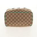 GUCCI GG Canvas Vanity Pouch Beige 124540 Auth BA8615V-5