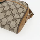 GUCCI GG Supreme Web Sherry Line Bag PVC Beige Gold 116 02 055 Auth BA8616-10