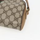 GUCCI GG Supreme Web Sherry Line Bag PVC Beige Gold 116 02 055 Auth BA8616-12