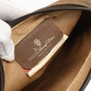 GUCCI GG Supreme Web Sherry Line Bag PVC Beige Gold 116 02 055 Auth BA8616-16